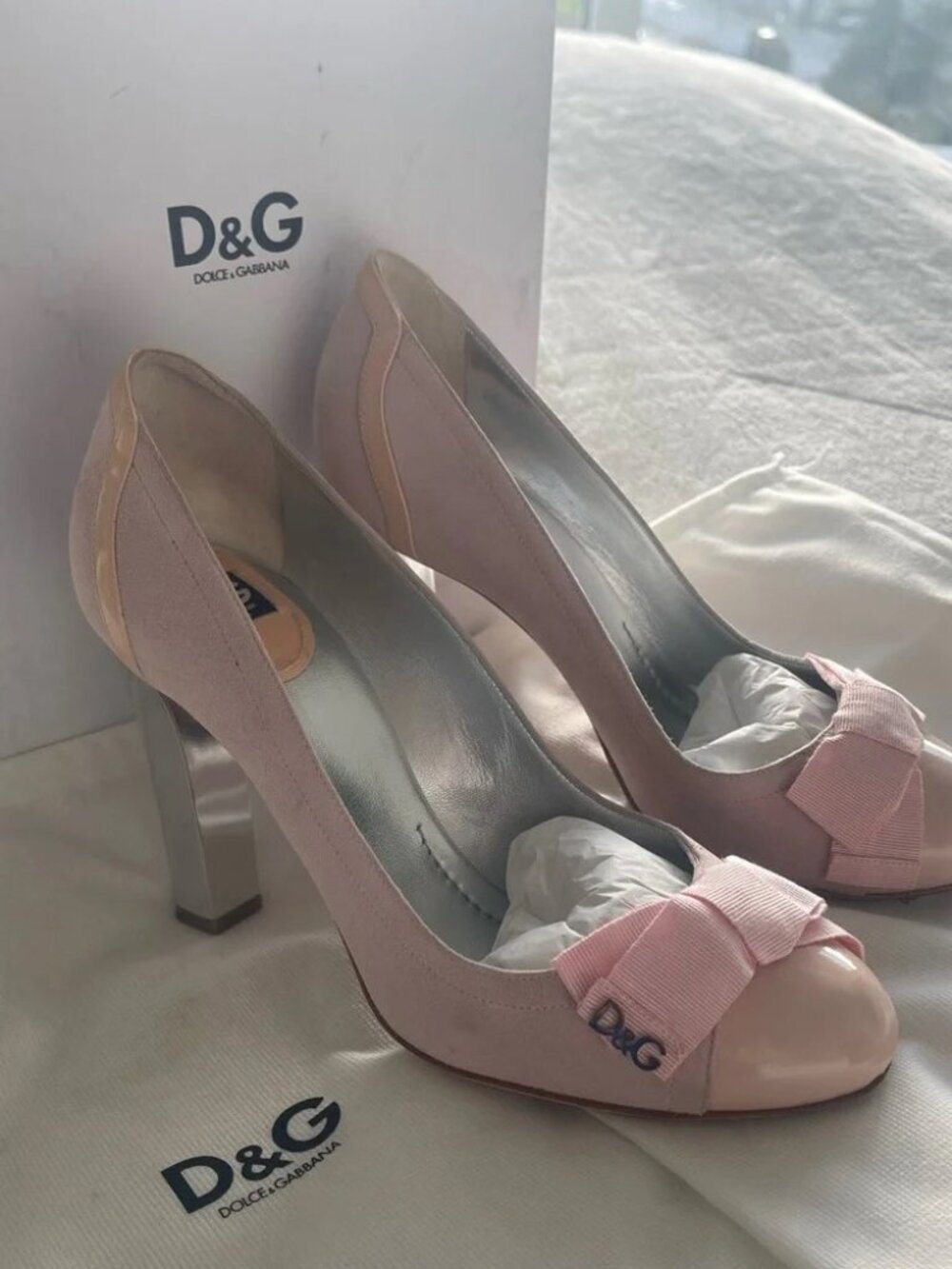Dolce Gabbana Cap Toe Pumps Pink suede - Picture 2 of 10